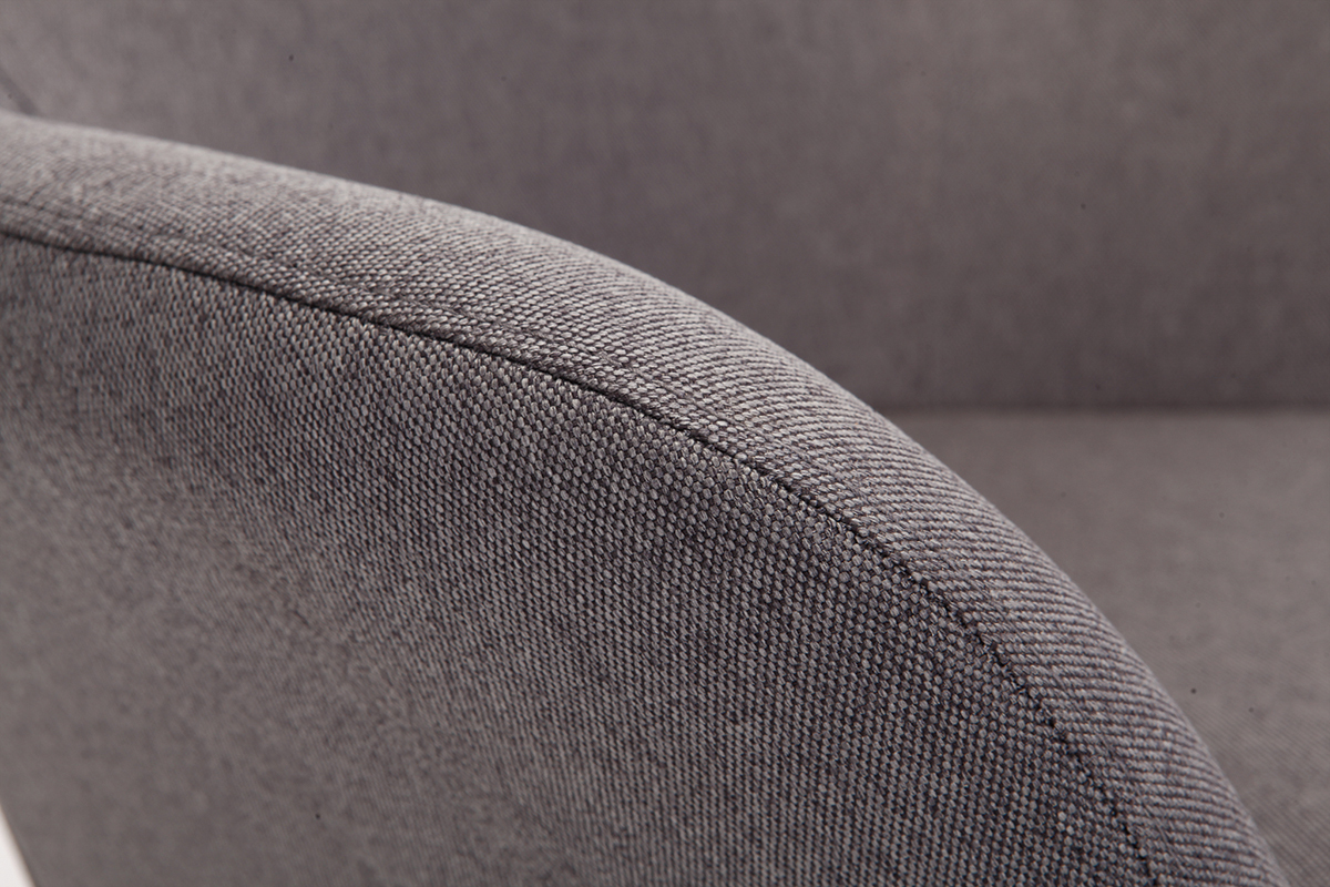 Fauteuil design contemporain gris OSWALD