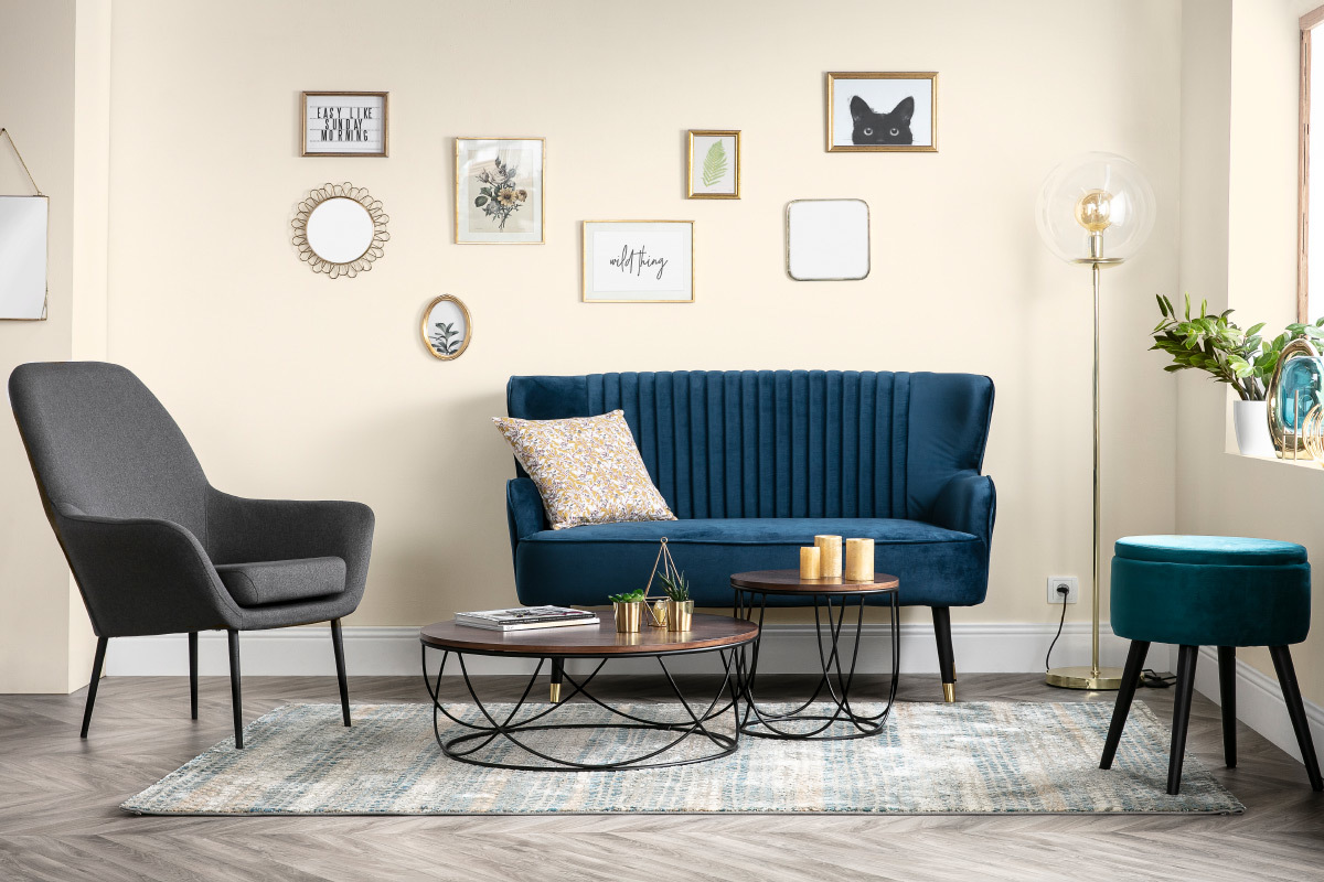 Fauteuil design contemporain gris OSWALD