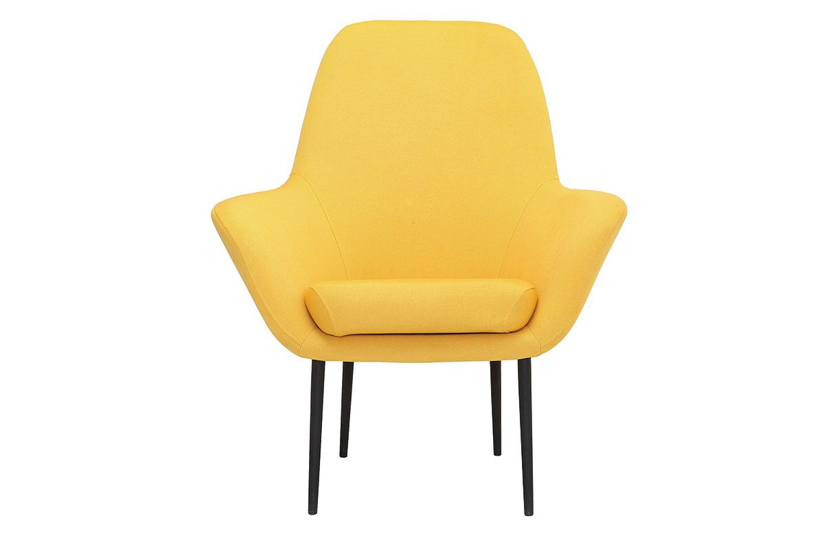 Fauteuil design contemporain jaune OSWALD