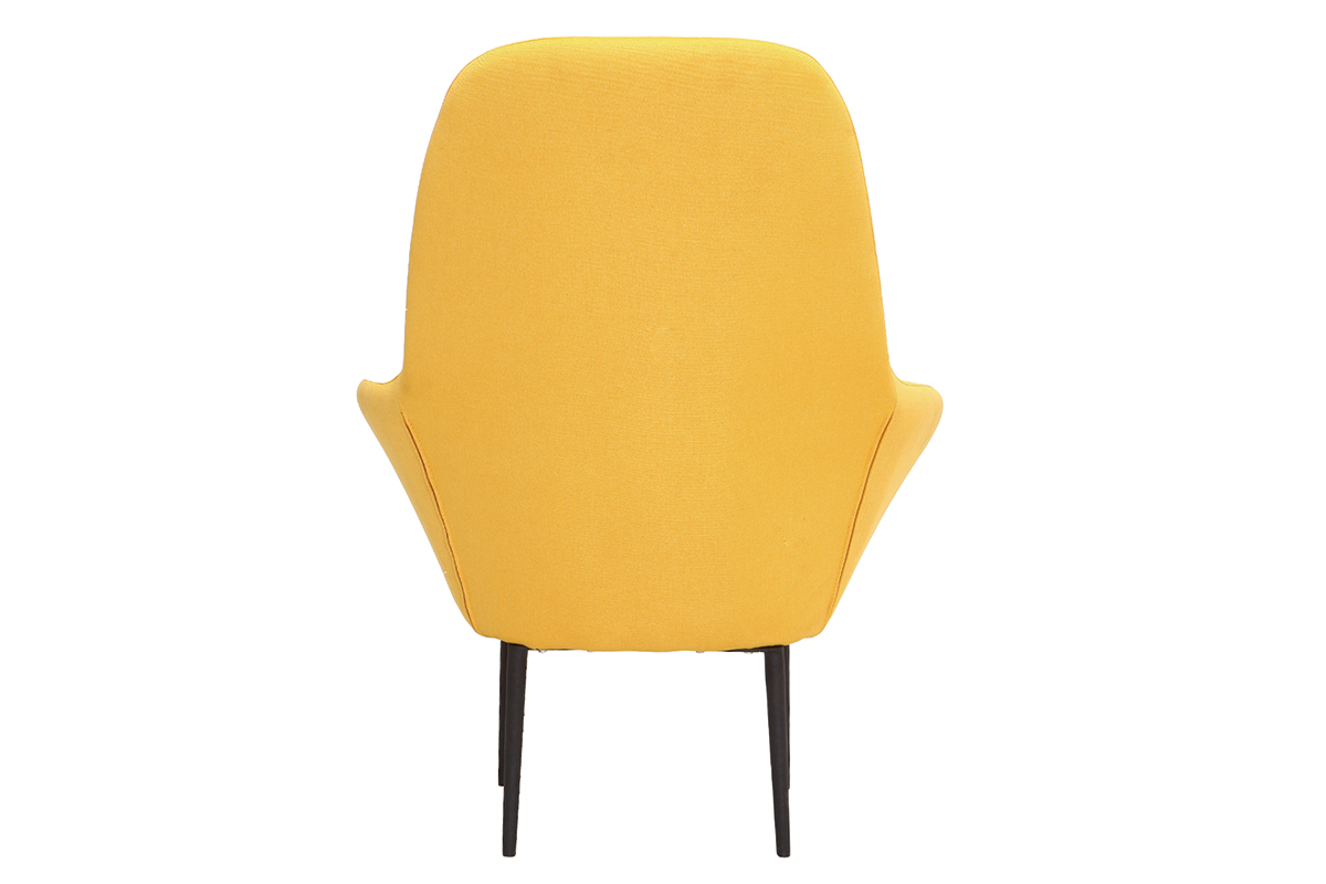 Fauteuil design contemporain jaune OSWALD