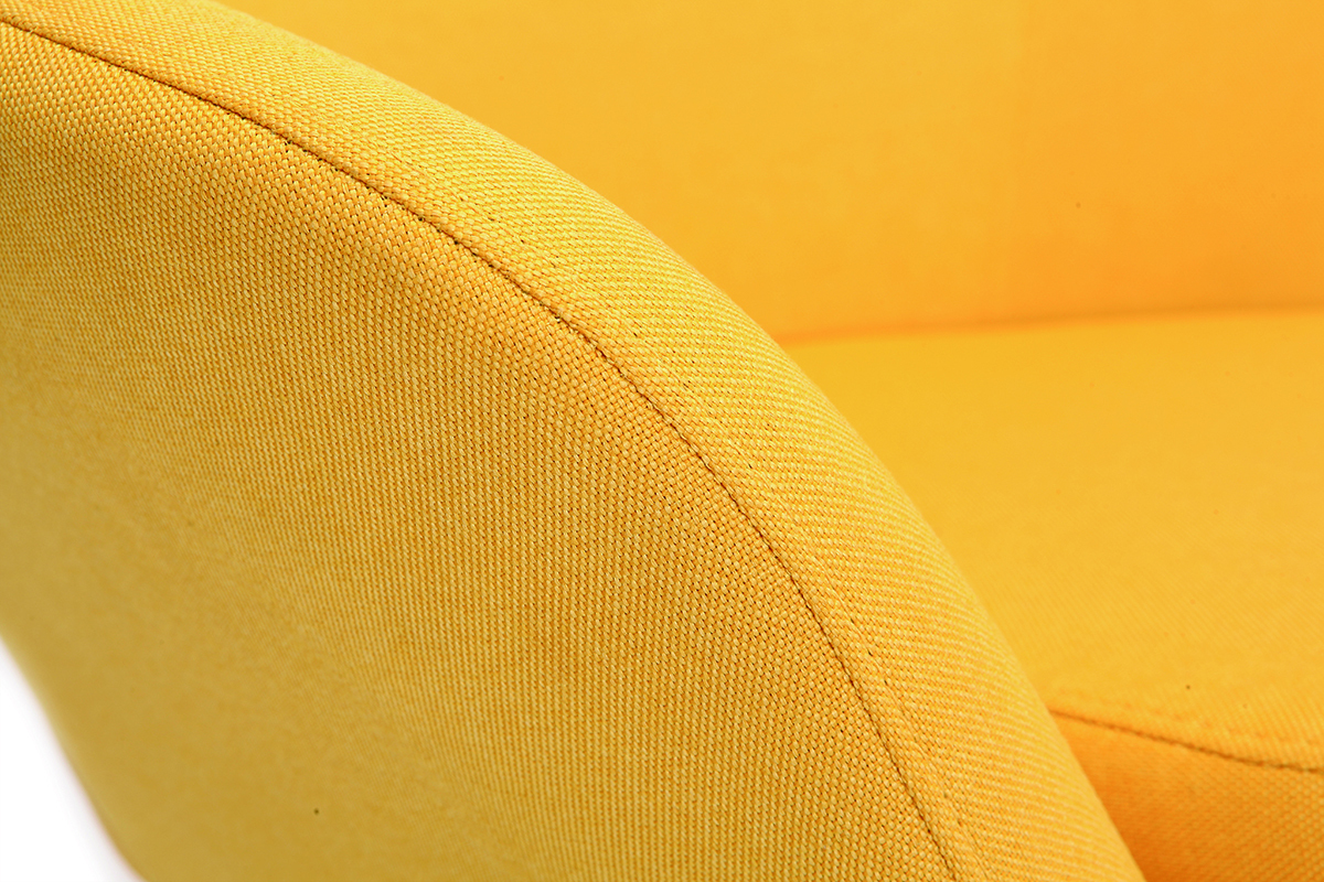 Fauteuil design contemporain jaune OSWALD
