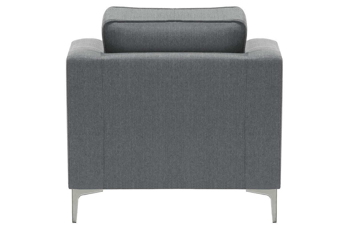 Fauteuil design gris clair HARRY