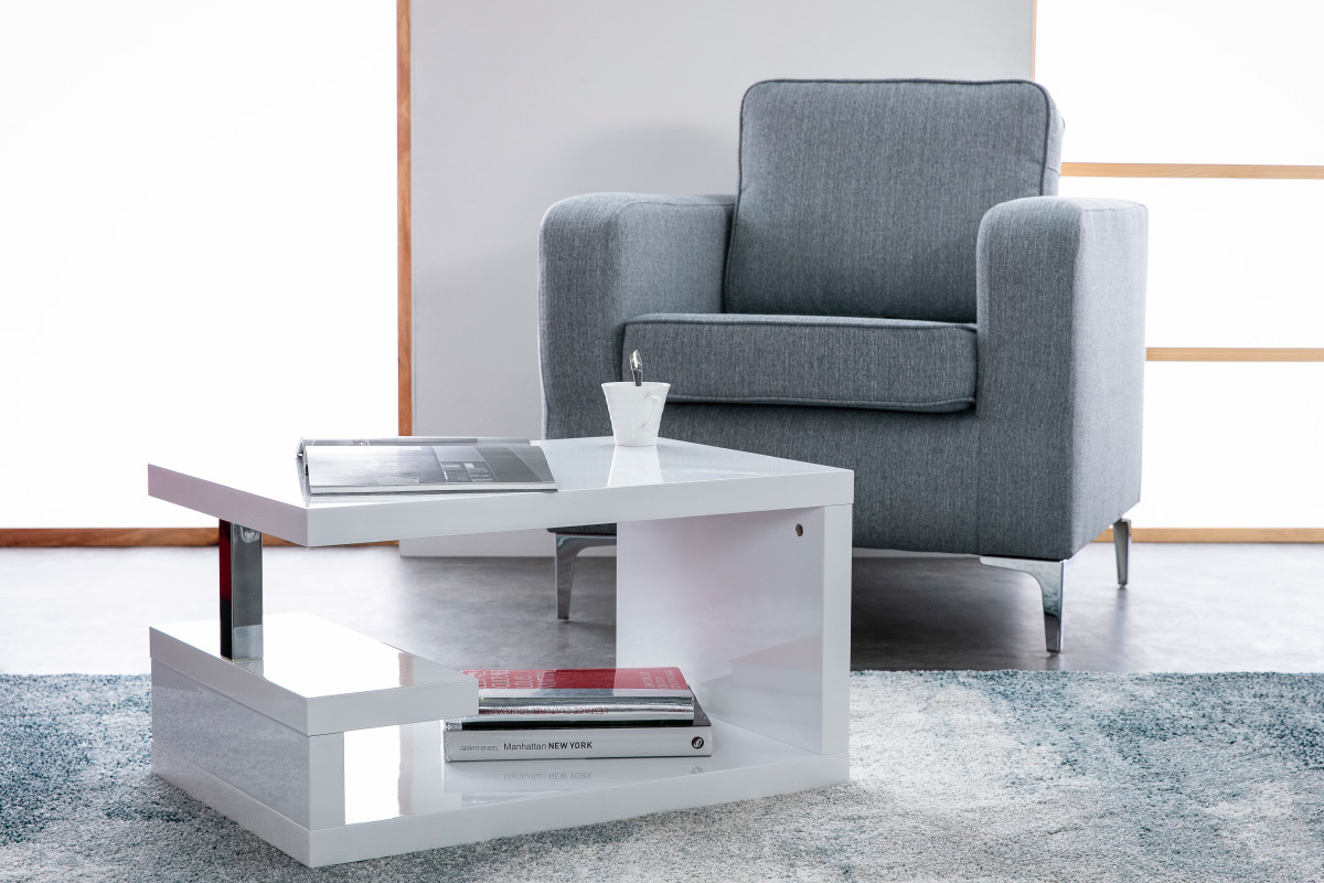 Fauteuil design gris clair HARRY
