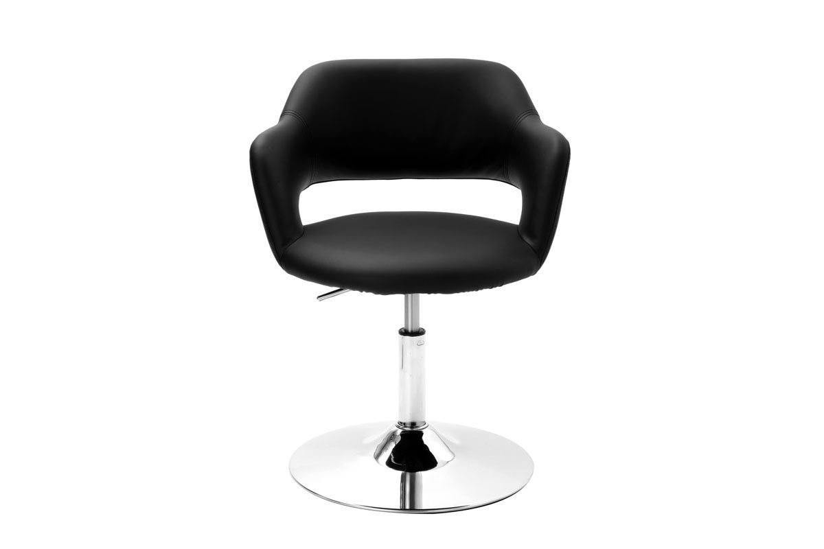 Fauteuil design pivotant noir JESSY