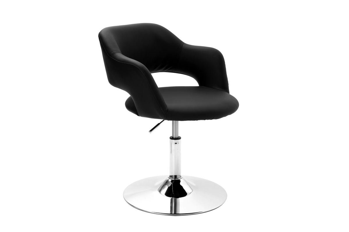 Fauteuil design pivotant noir JESSY