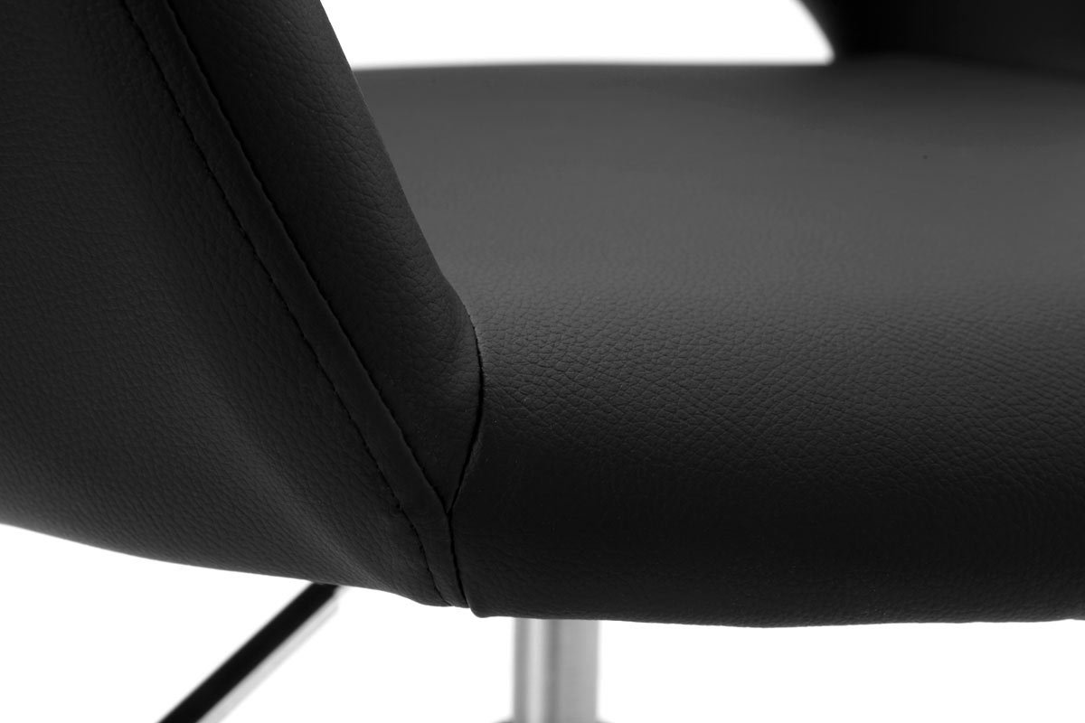 Fauteuil design pivotant noir JESSY