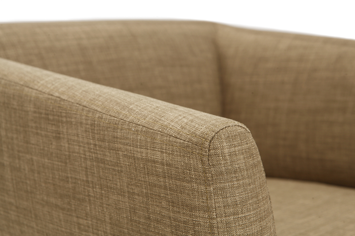 Fauteuil design scandinave tissu vert ARTIK