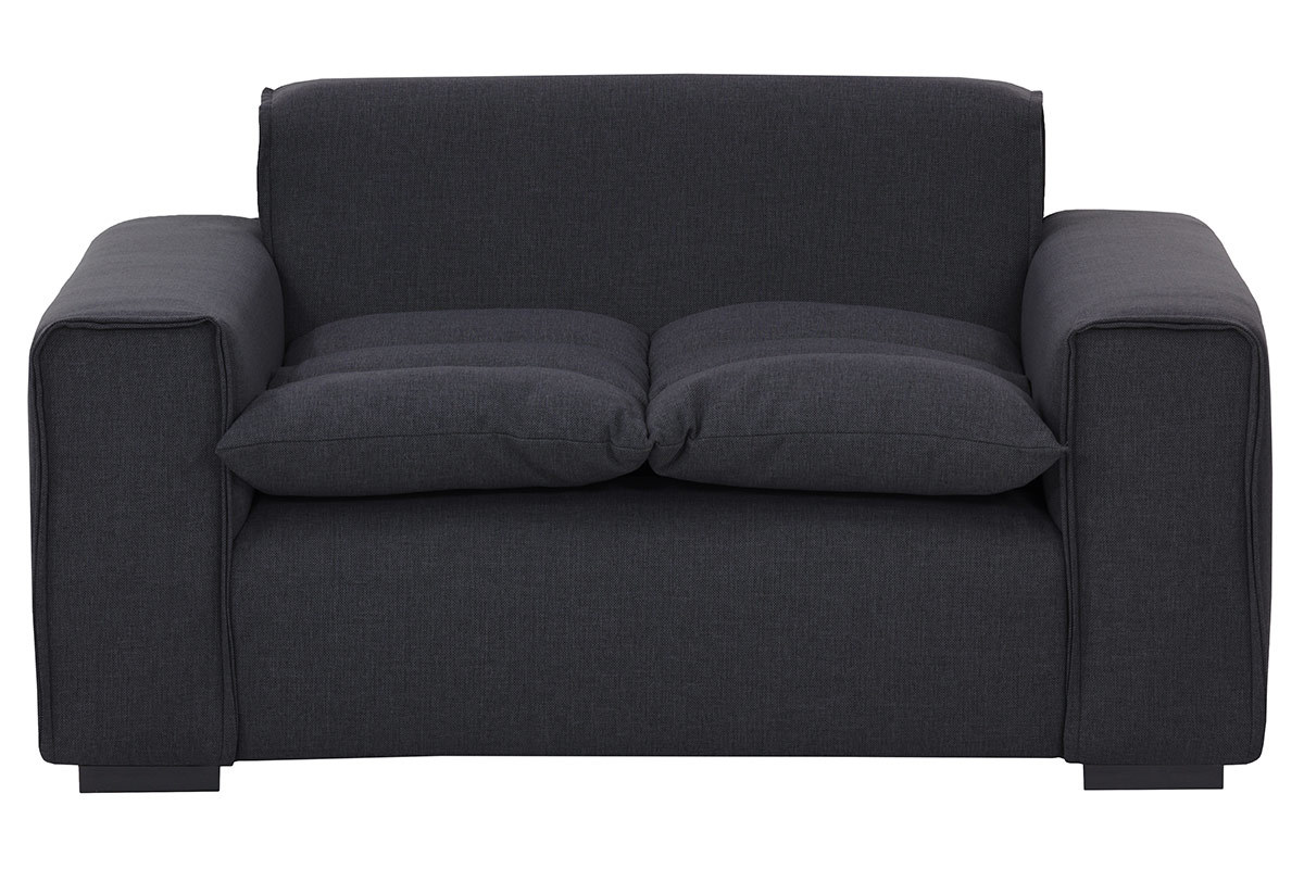 Fauteuil design tissu gris fonc MELLOW
