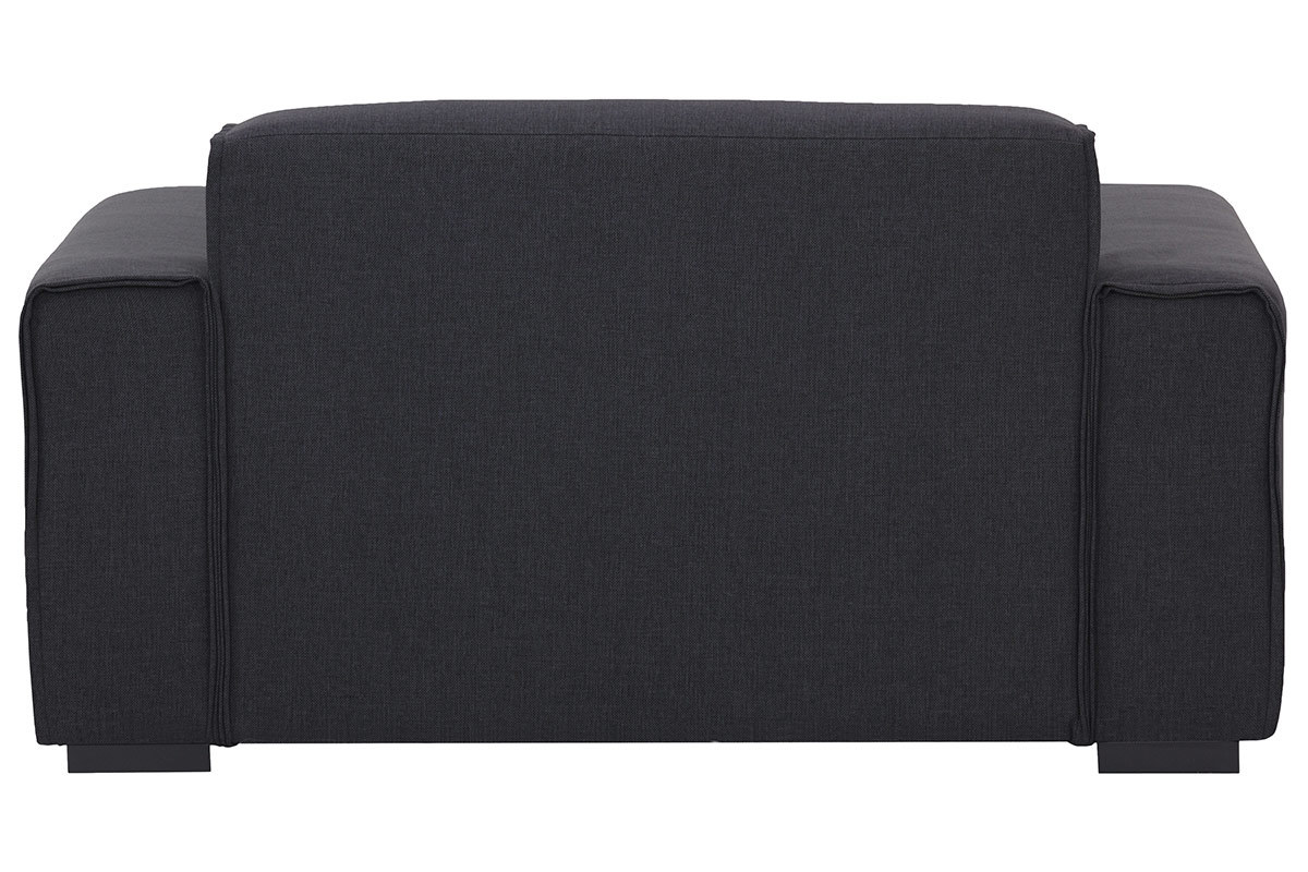 Fauteuil design tissu gris fonc MELLOW