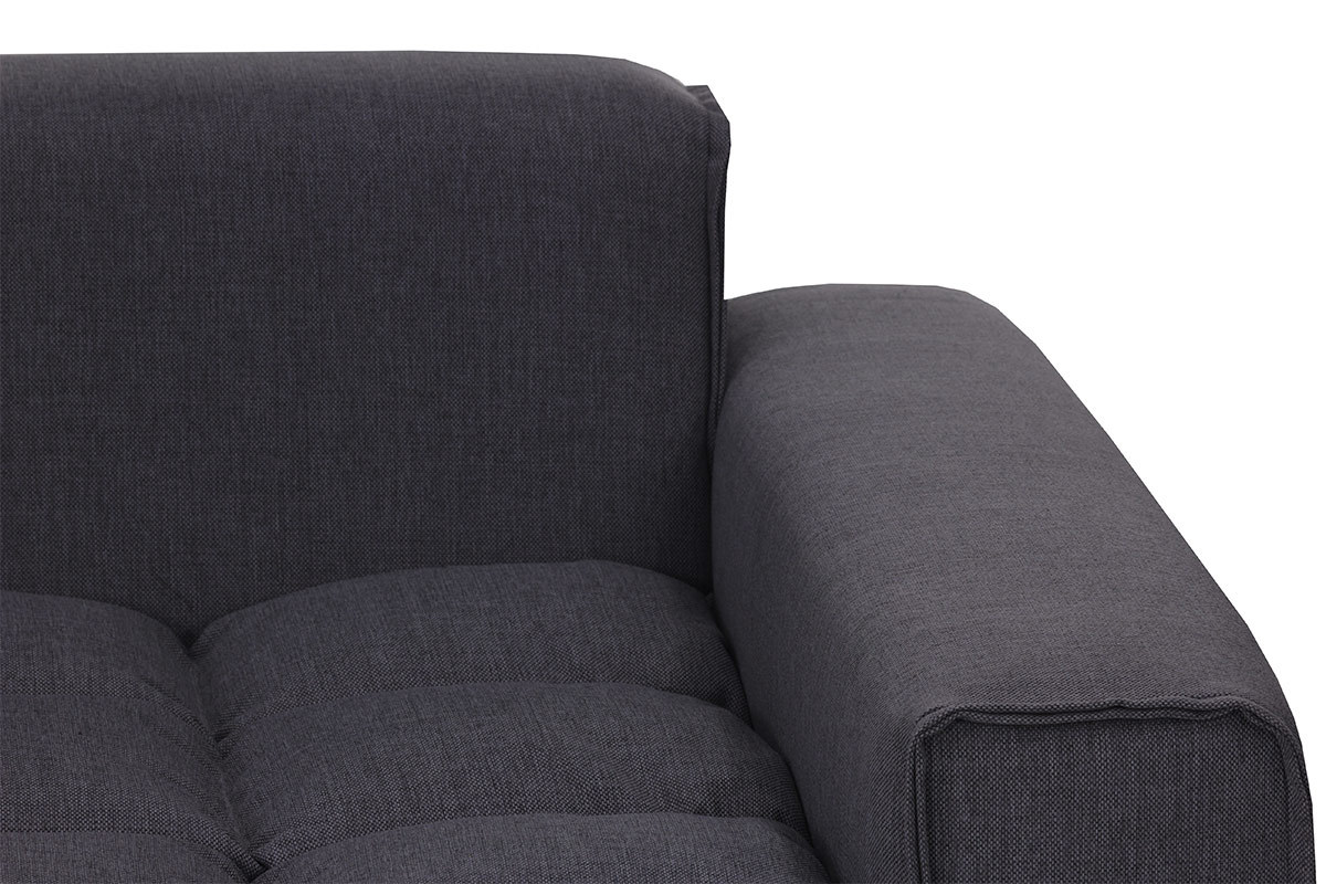 Fauteuil design tissu gris fonc MELLOW