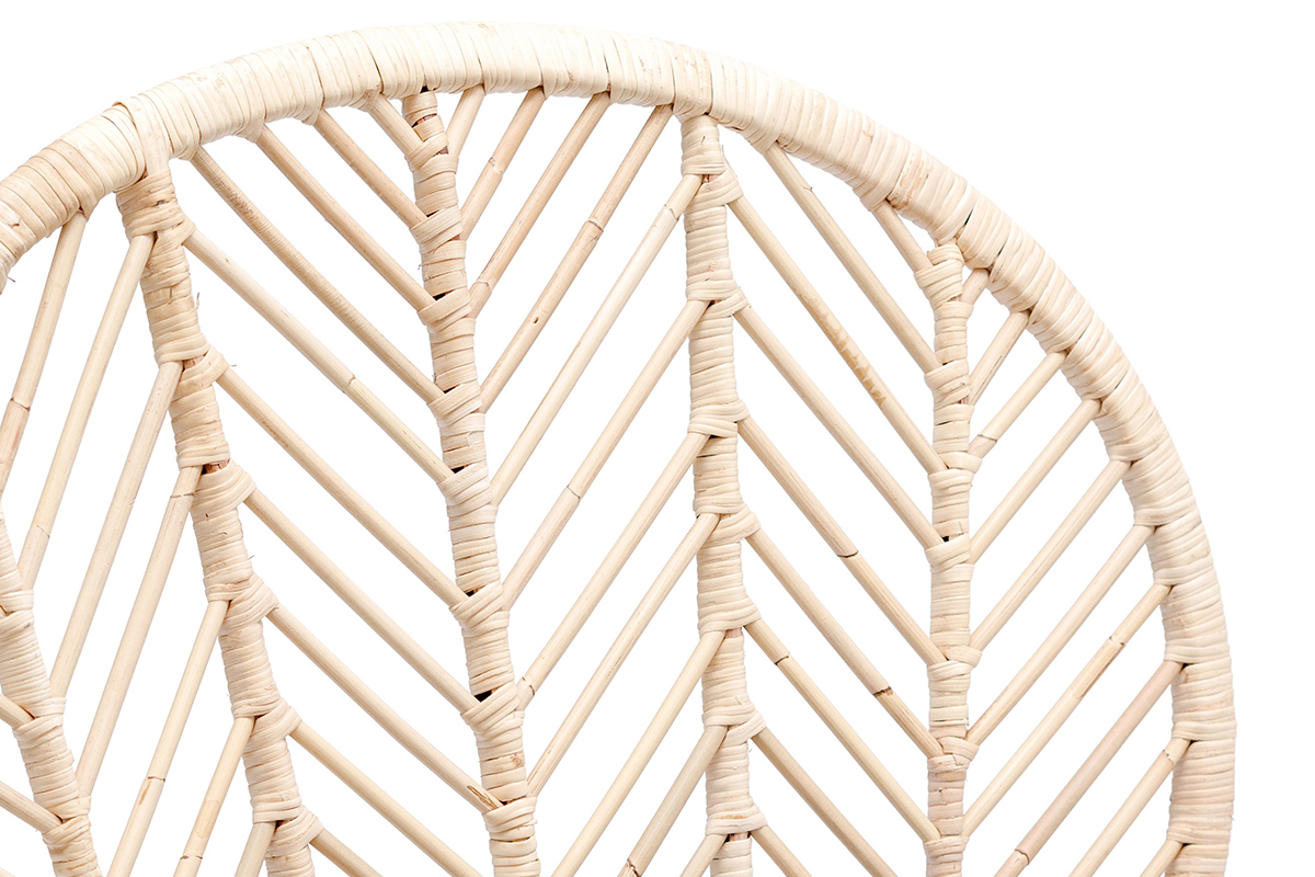 Fauteuil en rotin et tissu bleu p�trole PEACOCK