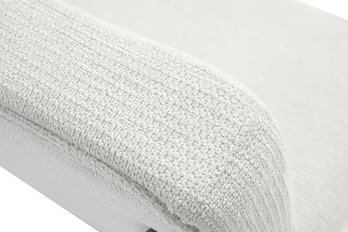 Fauteuil VEDANA en tissu chenille beige clair