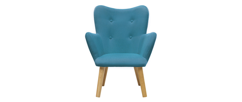 Fauteuil enfant design bleu canard BABY BRISTOL