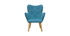 Fauteuil enfant design bleu canard BABY BRISTOL