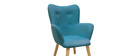 Fauteuil enfant design bleu canard BABY BRISTOL