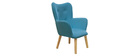 Fauteuil enfant design bleu canard BABY BRISTOL
