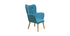 Fauteuil enfant design bleu canard BABY BRISTOL