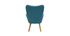 Fauteuil enfant design bleu canard BABY BRISTOL