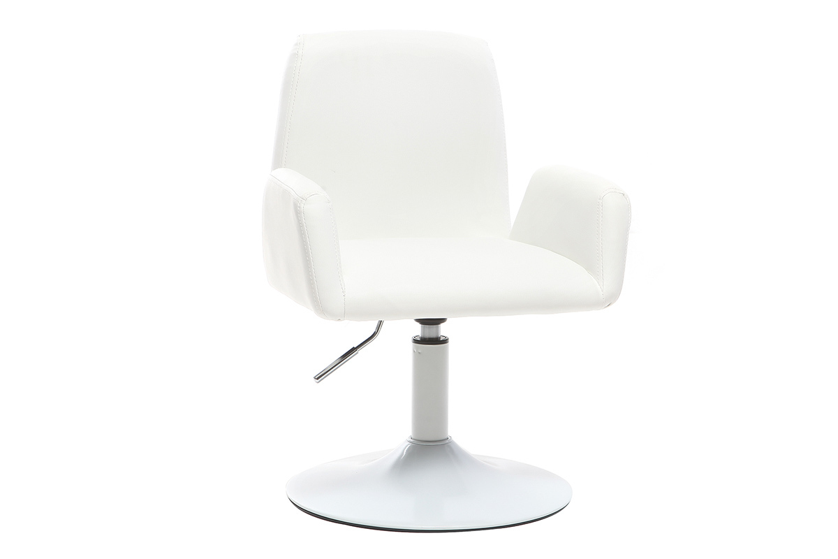 Fauteuil enfant design pivotant blanc SOLLY