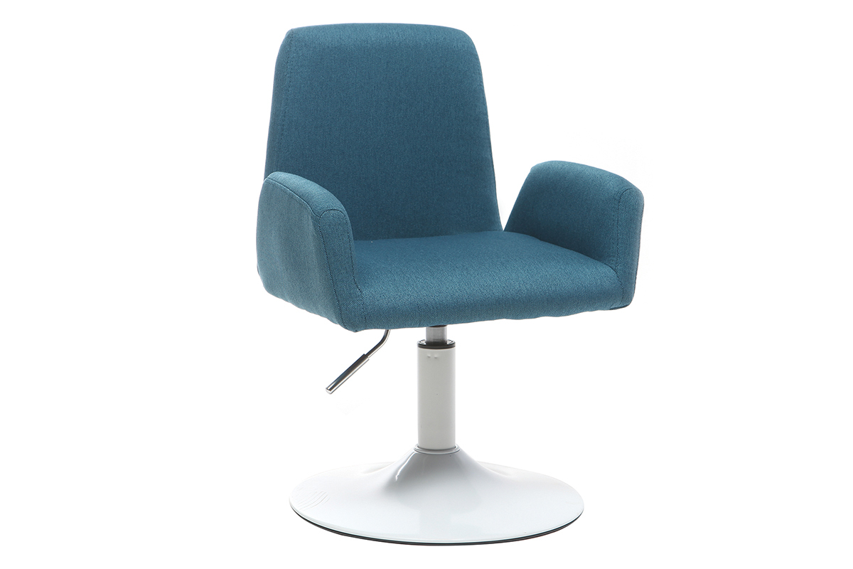 Fauteuil enfant design pivotant bleu canard SOLLY