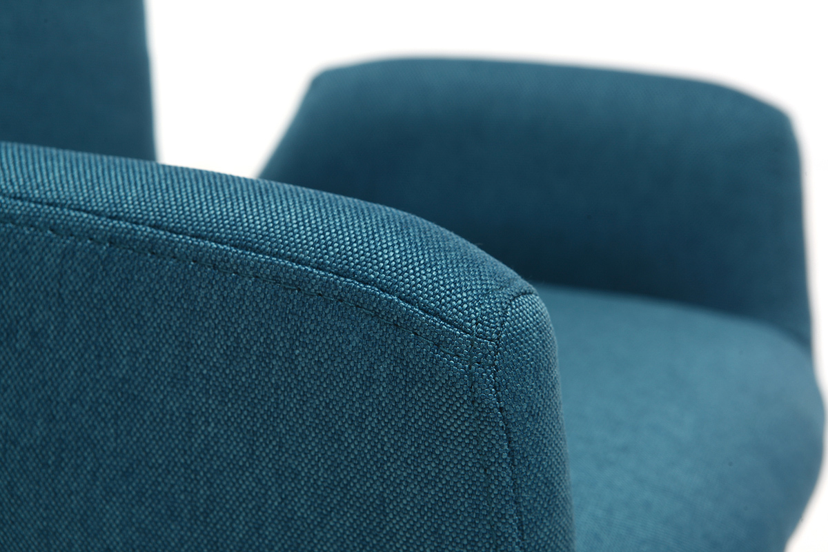 Fauteuil enfant design pivotant bleu canard SOLLY