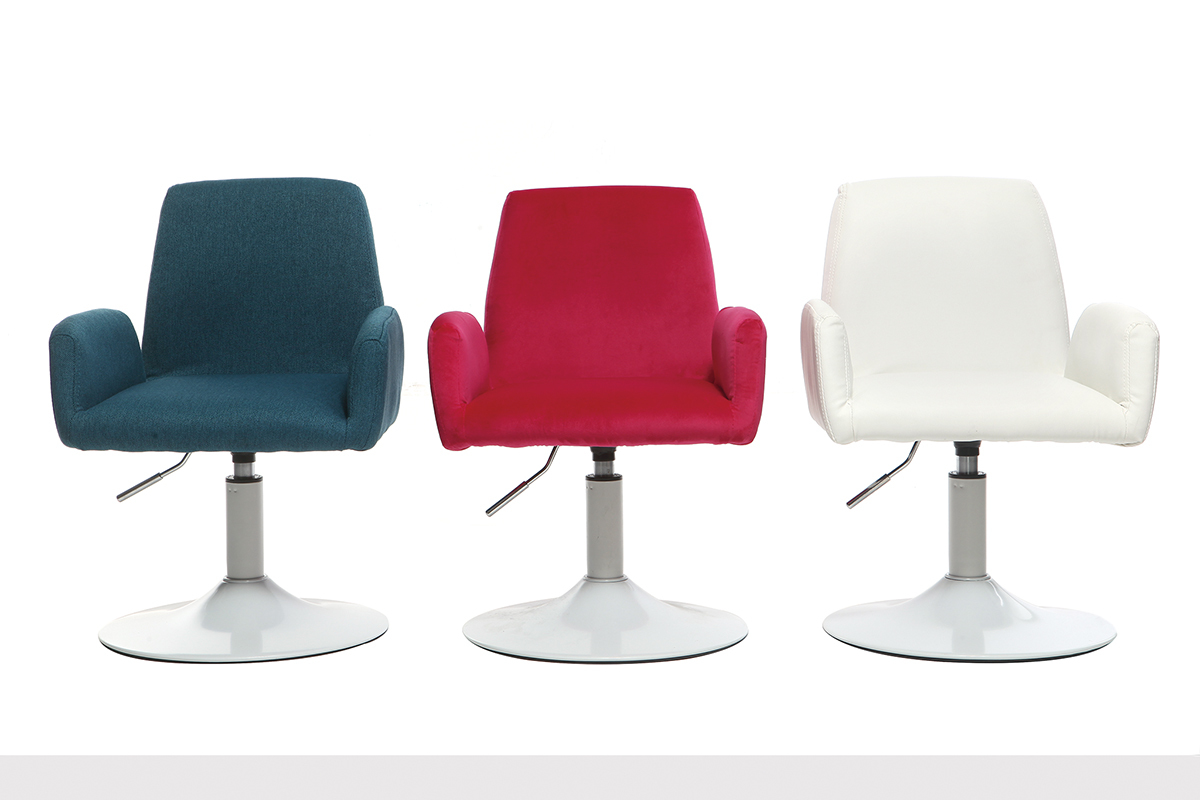 Fauteuil enfant design pivotant bleu canard SOLLY