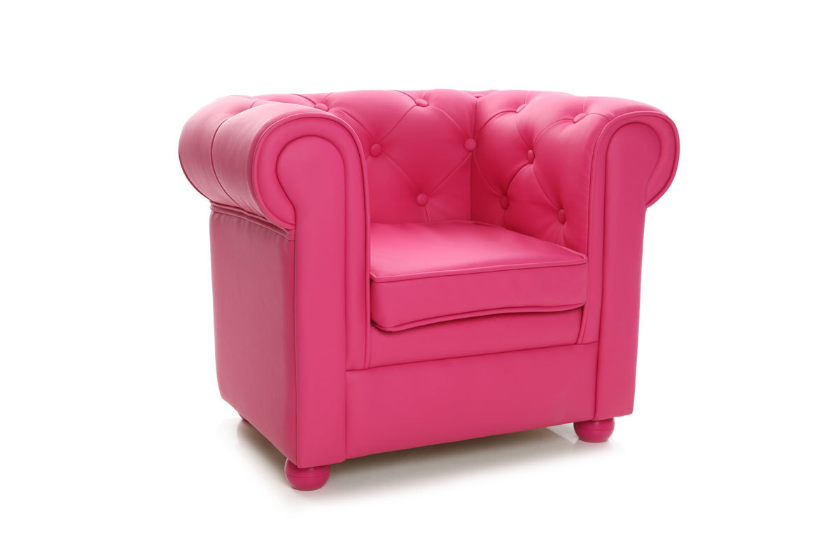 Fauteuil enfant framboise  -  BABY CHESTERFIELD