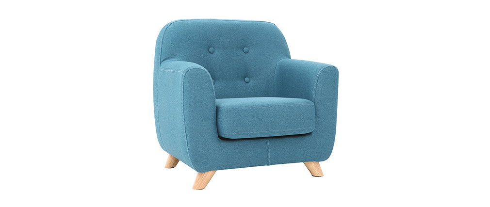 Fauteuil enfant scandinave bleu canard NORKID