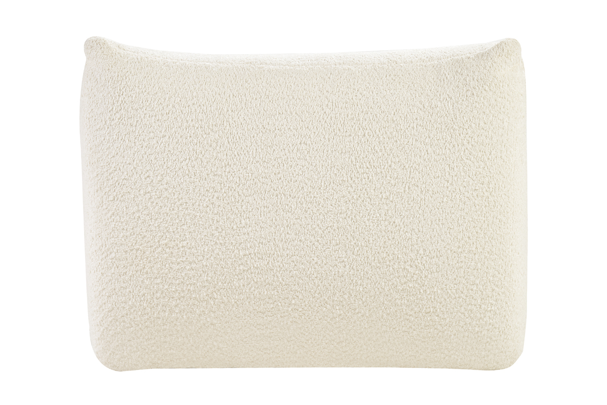 Fauteuil lounge en tissu bouclette blanc cass BUMPY