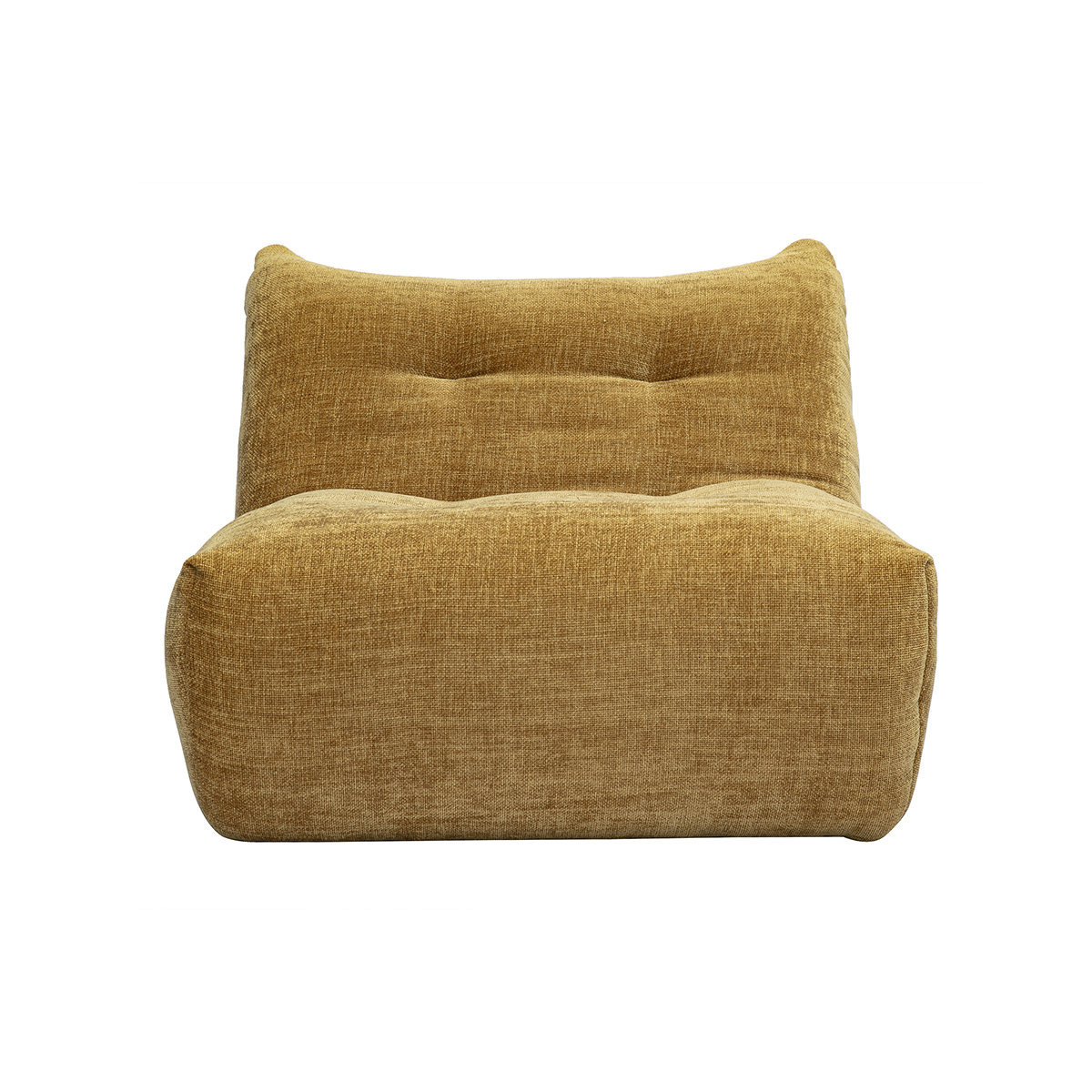 Fauteuil lounge en tissu effet velours texturé bronze BUMPY Fauteuil lounge en tissu effet velours texturé bronze BUMPY