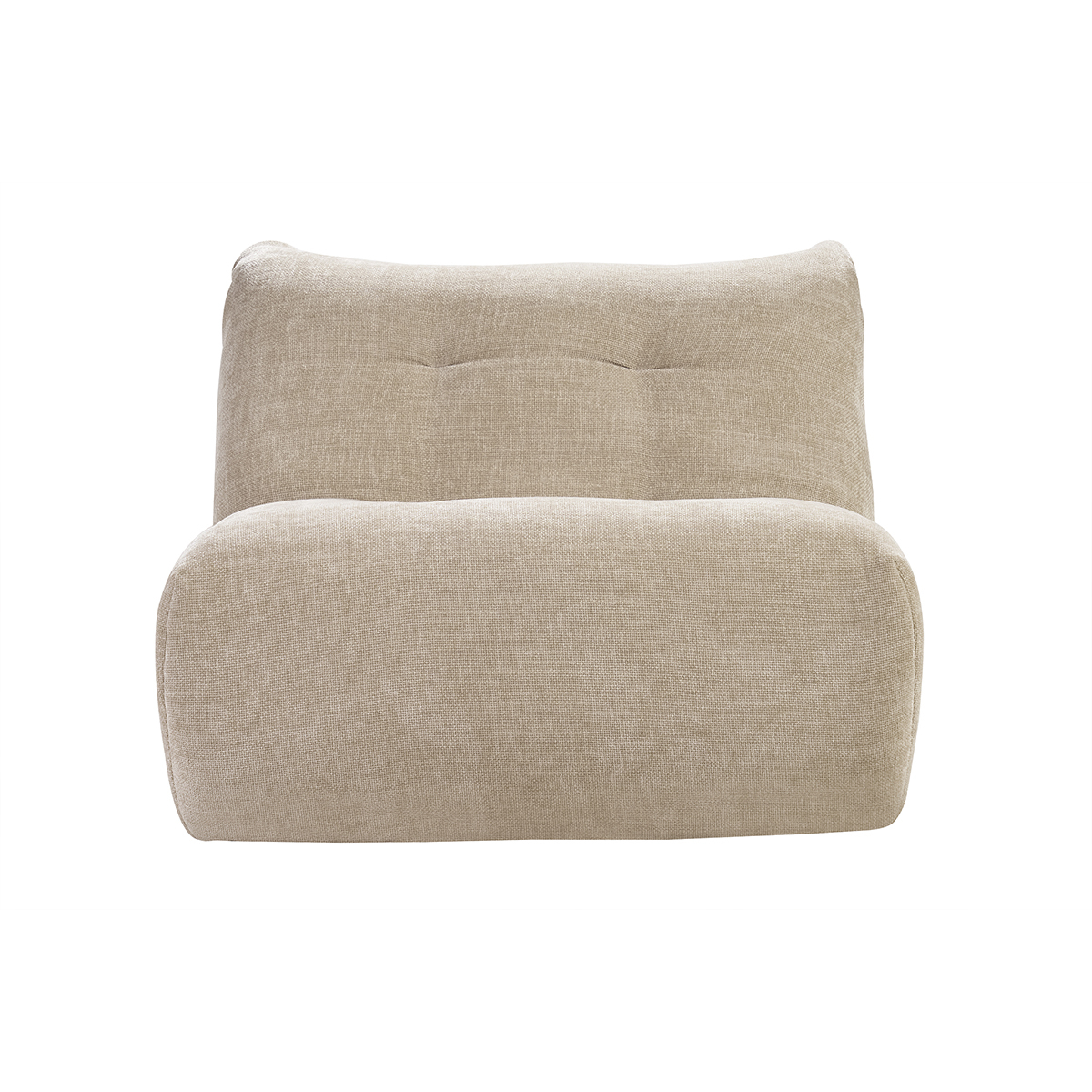 Fauteuil lounge en tissu effet velours texturé taupe BUMPY Fauteuil lounge en tissu effet velours texturé taupe BUMPY