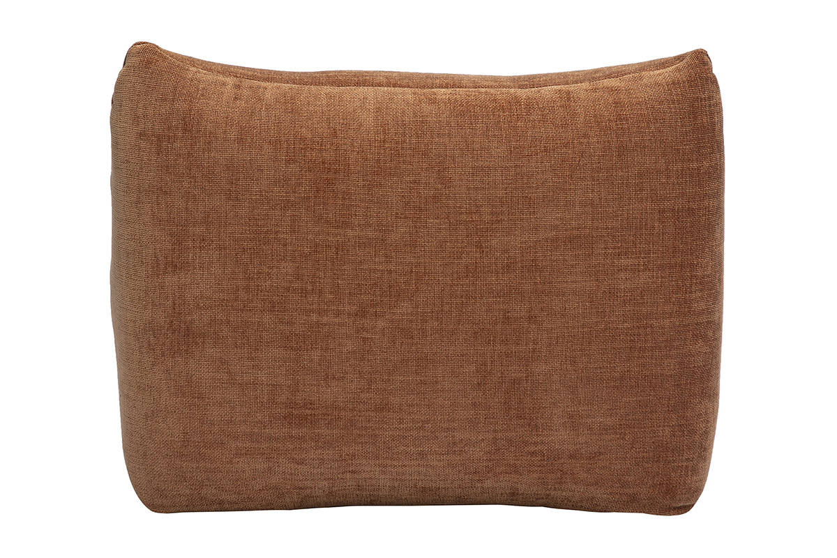 Fauteuil BUMPY en tissu velours terre br�l�e, vue de dos.