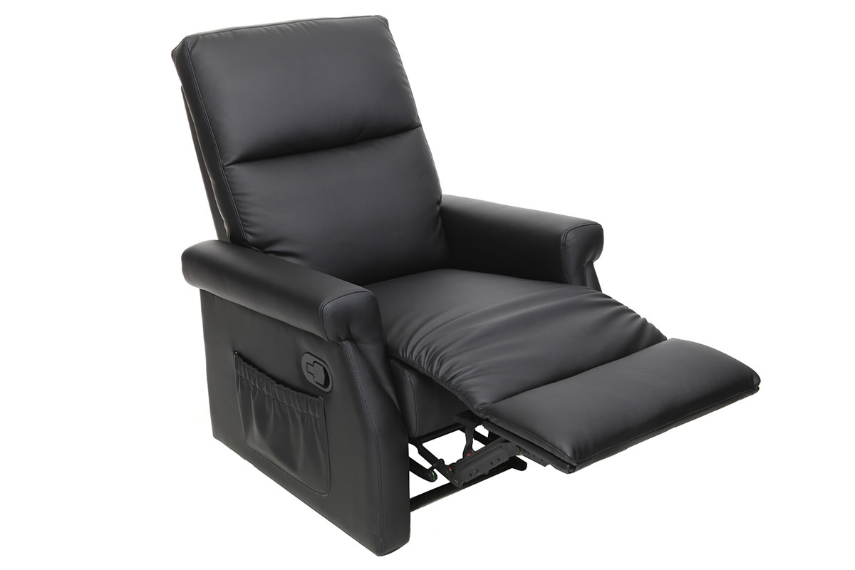 Fauteuil relax design manuel noir COTY