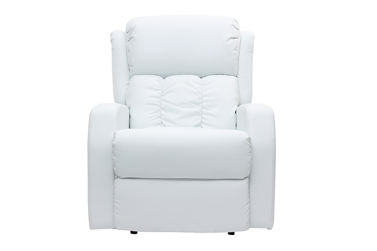 Fauteuil relax �lectrique massant blanc GALLER