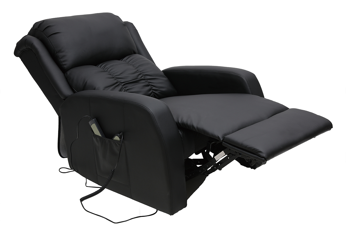 Fauteuil relax �lectrique massant noir GALLER