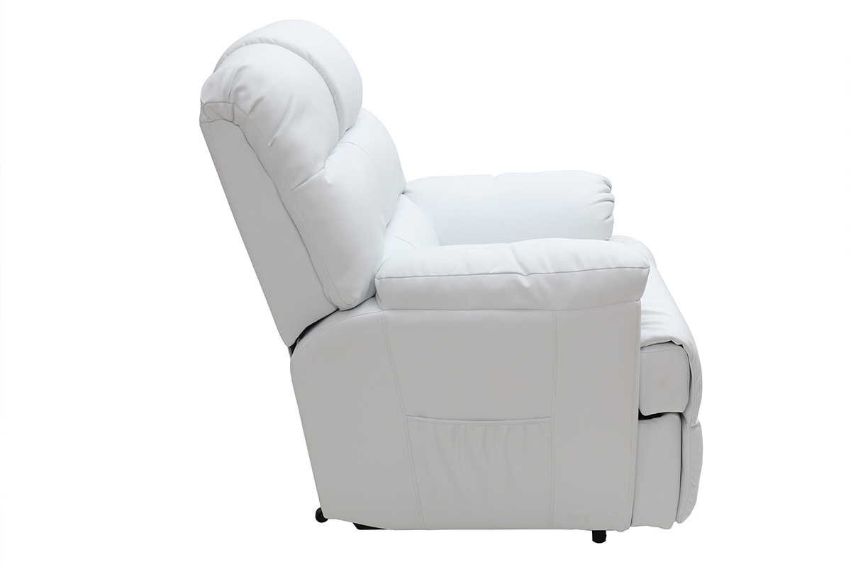 Fauteuil relax �lectrique releveur blanc PHOEBE