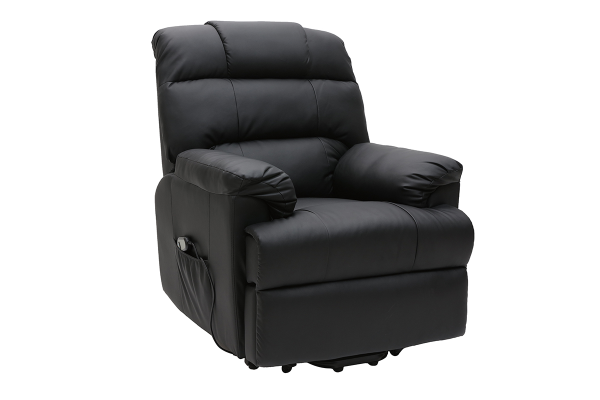 Fauteuil relax �lectrique releveur noir PHOEBE