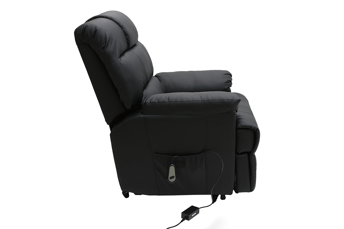 Fauteuil relax �lectrique releveur noir PHOEBE