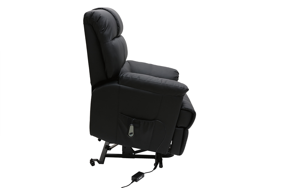 Fauteuil relax �lectrique releveur noir PHOEBE