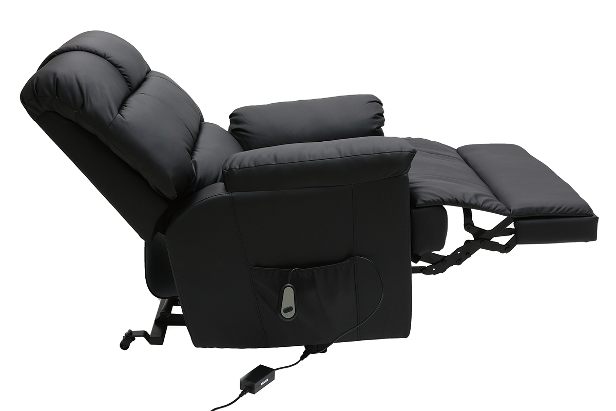 Fauteuil relax �lectrique releveur noir PHOEBE