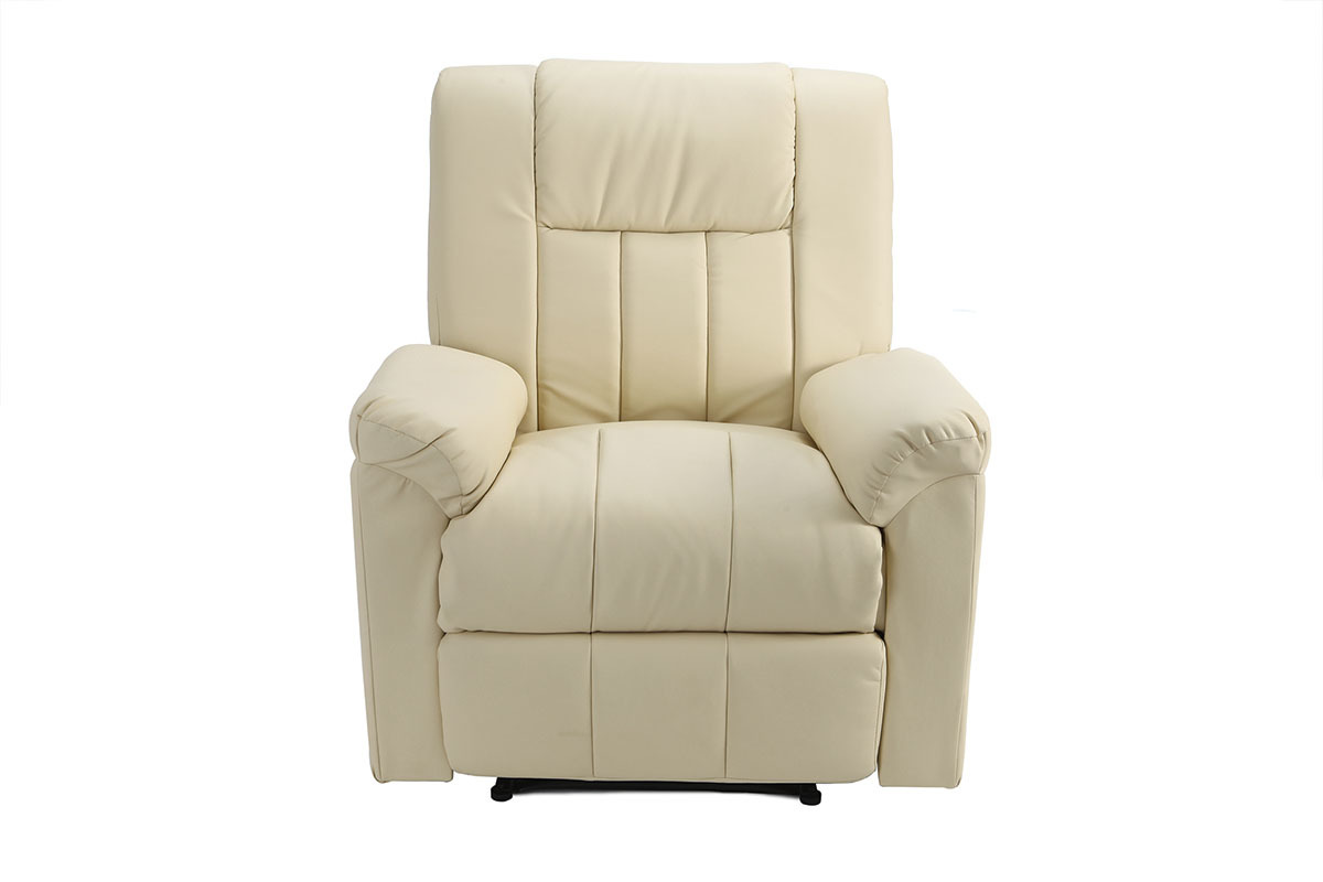 Fauteuil relax manuel ivoire JOEY
