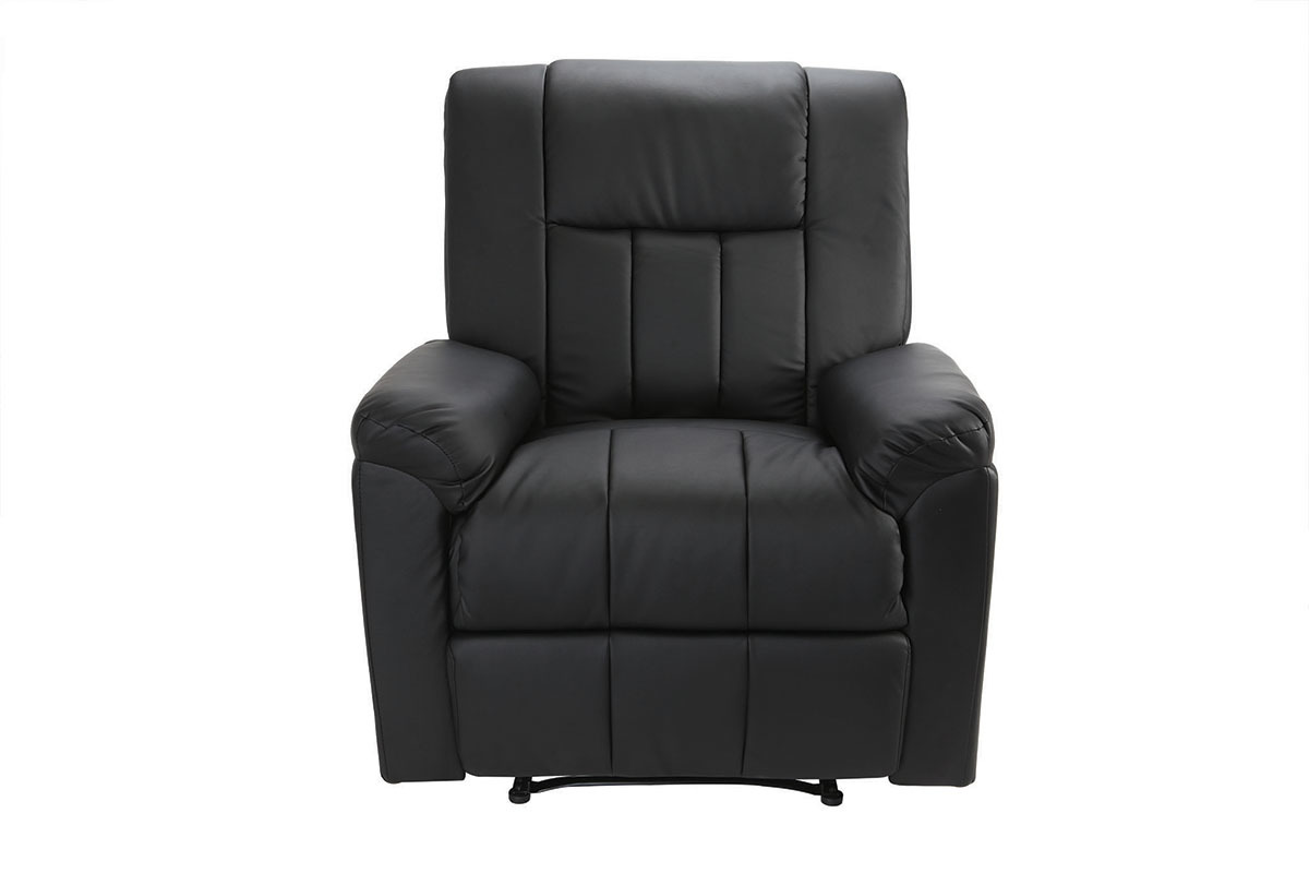 Fauteuil relax manuel noir JOEY