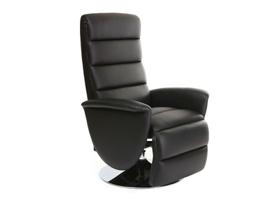 Fauteuil relax manuel noir NELSON