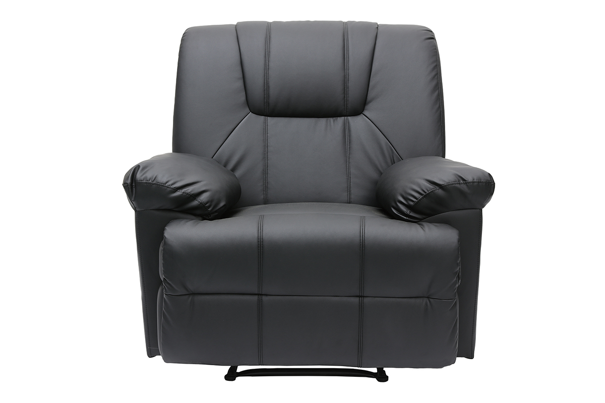 Fauteuil relax manuel noir ROSS