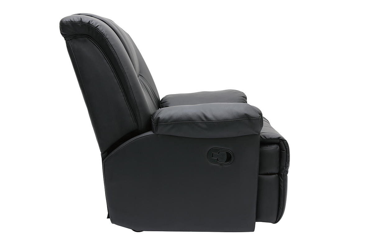 Fauteuil relax manuel noir ROSS