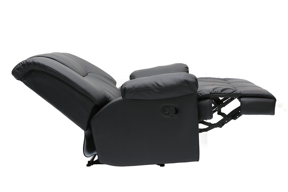 Fauteuil relax manuel noir ROSS