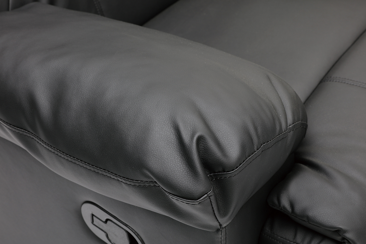 Fauteuil relax manuel noir ROSS