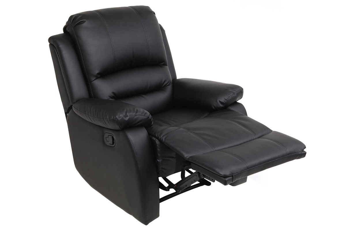 Fauteuil relax manuel noir TED