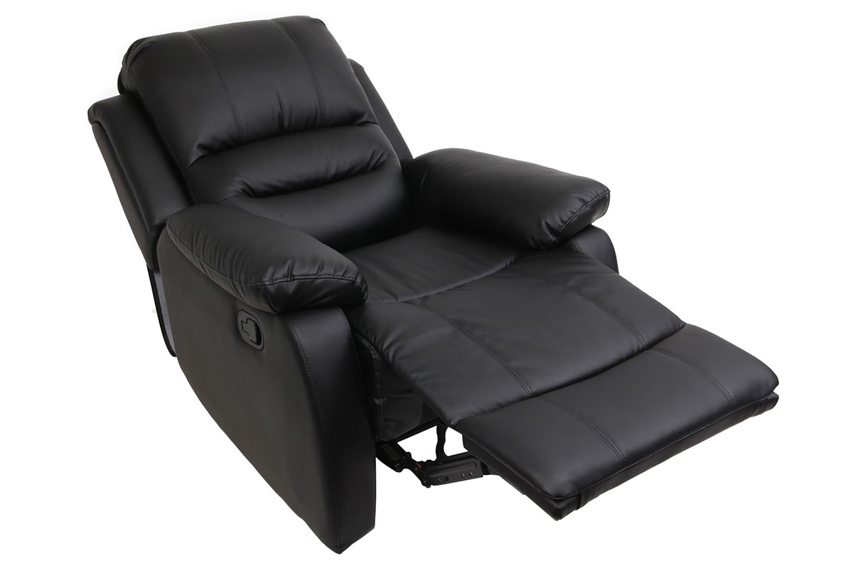 Fauteuil relax manuel noir TED