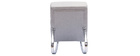 Fauteuil rocking chair design en tissu gris clair TAYLOR